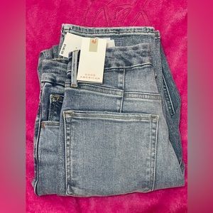 NWT 8/29 GOOD AMERICAN GOOD ICON STRAIGHT SUPER COMPRESSION JEANS